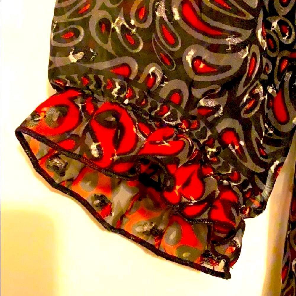 Sheer Square Neck Border Maternity Blouse - Picture 3 of 7